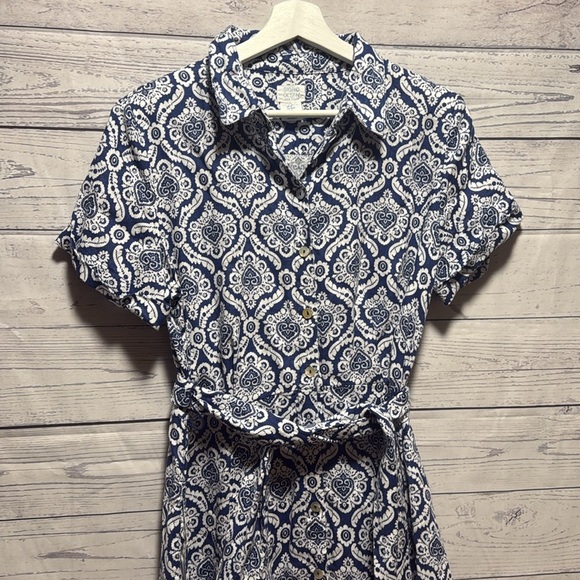 Sigrid Olsen 100% linen buttondown dress - Picture 2 of 6